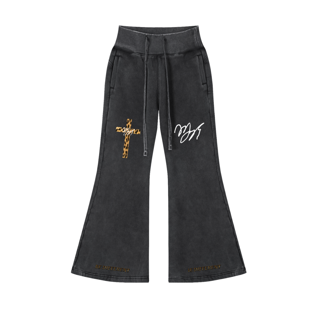 MJay Vintage Washed Flared Fleece Pants