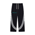 Curved Stripe Straight Sweatpants