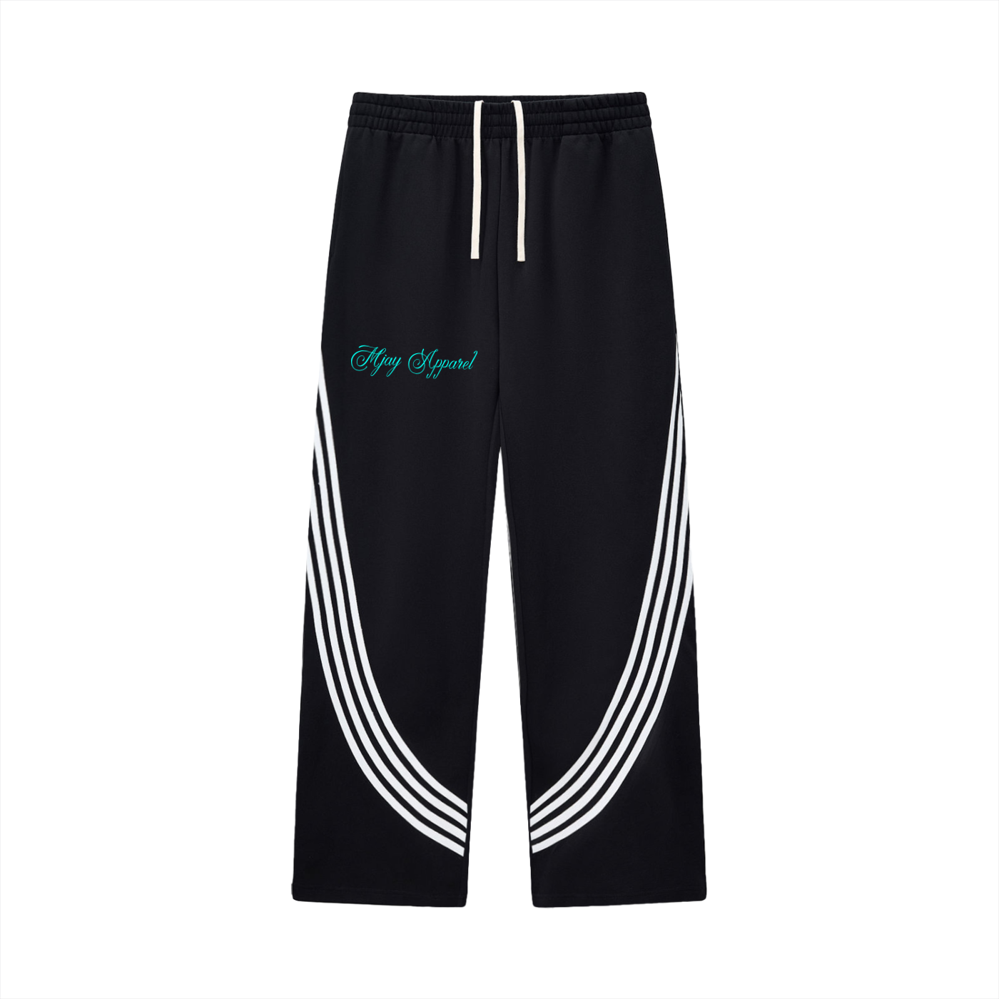 Curved Stripe Straight Sweatpants