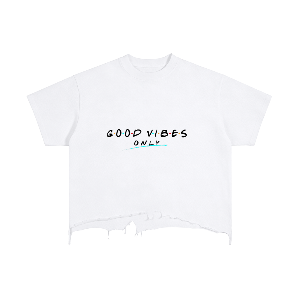 Vintage Wash Boxy Distressed Hem T-Shirt