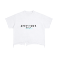 Vintage Wash Boxy Distressed Hem T-Shirt