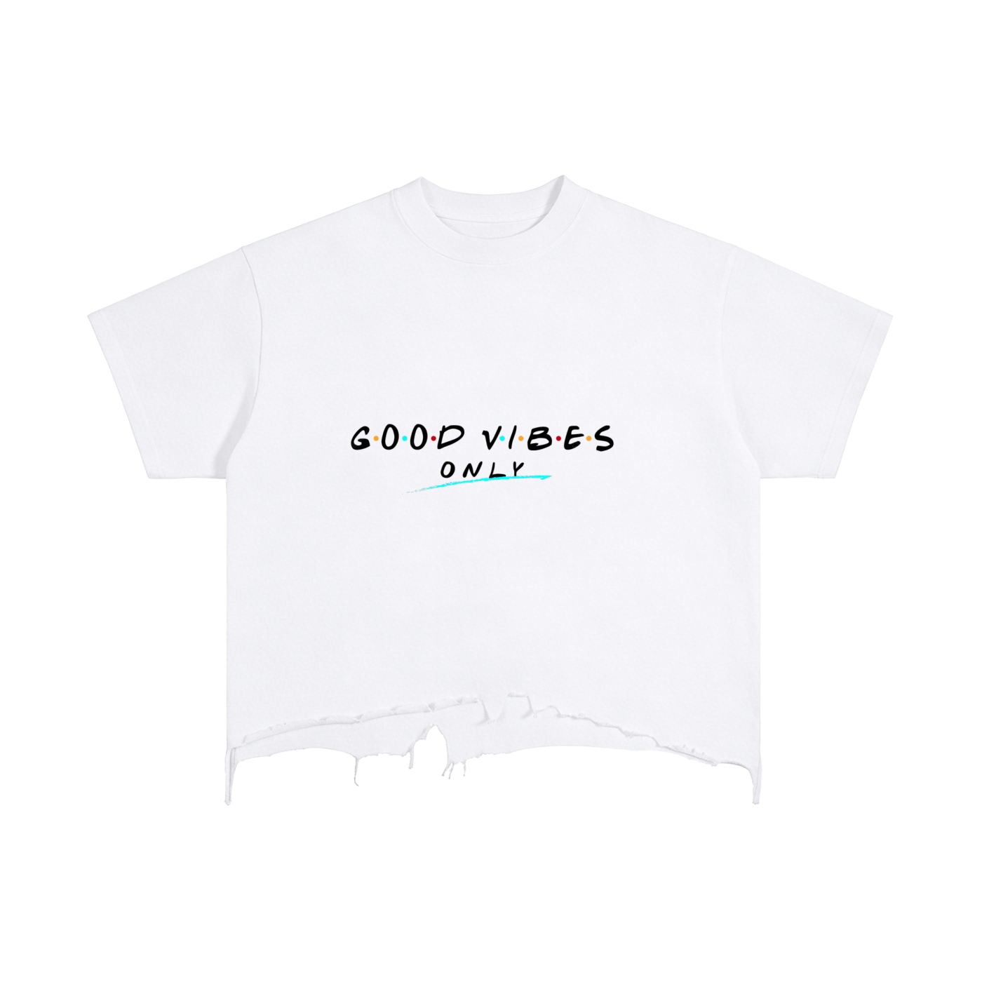 Vintage Wash Boxy Distressed Hem T-Shirt
