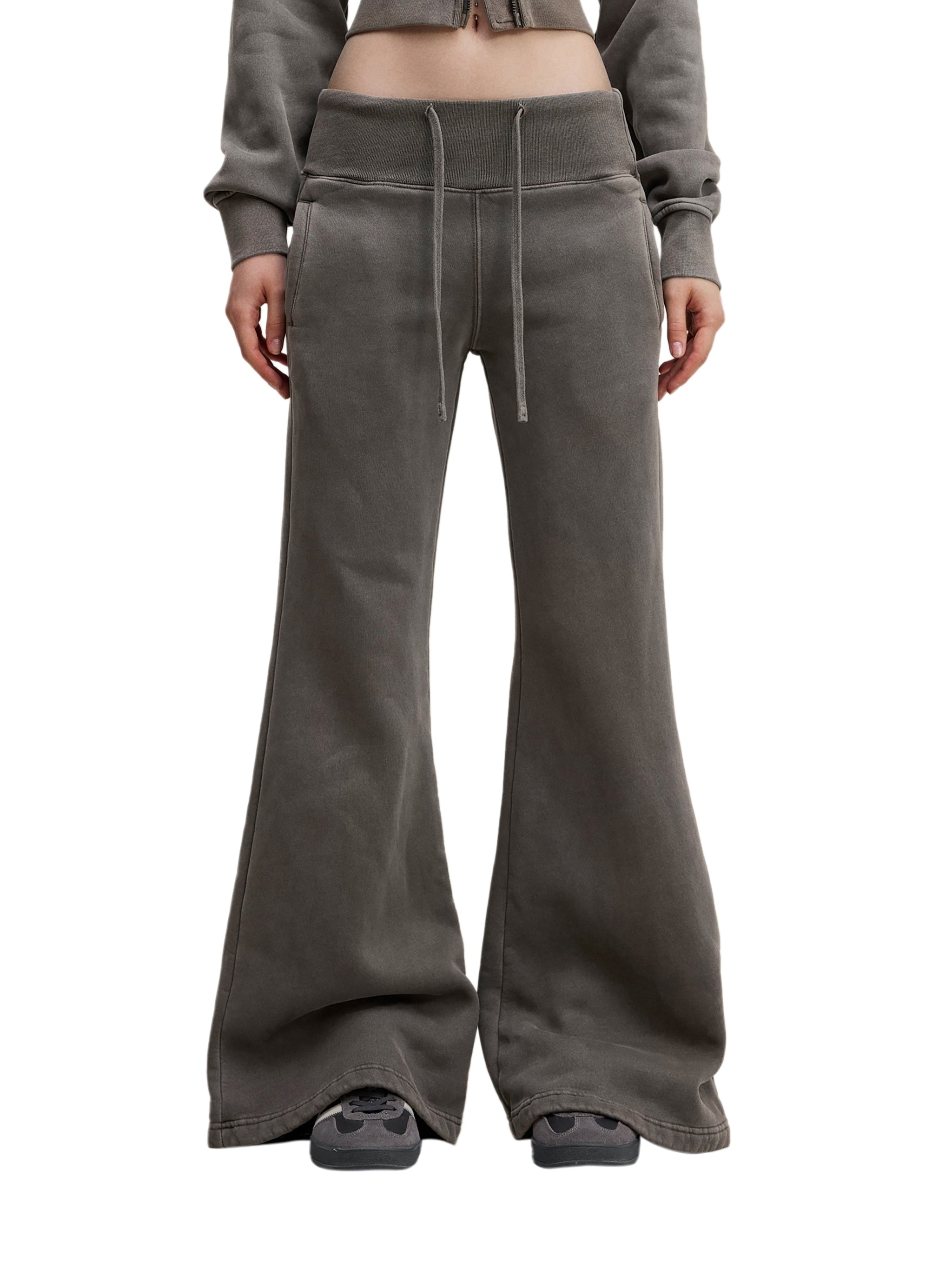 MJay Vintage Washed Flared Fleece Pants